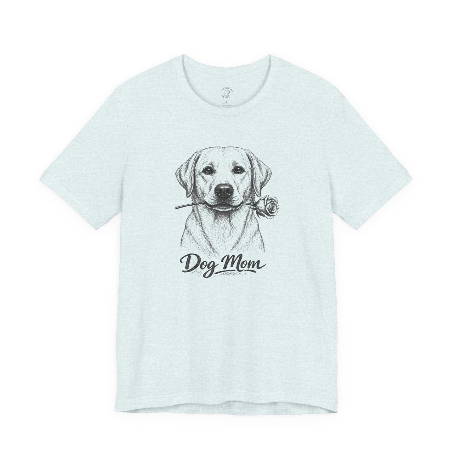 Yellow Labrador Retriever Dog Mom T-Shirt (Rose Collection)