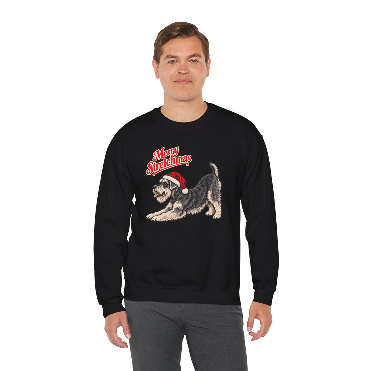 Miniature Schnauzer Christmas Sweatshirt | Merry Stretchmas