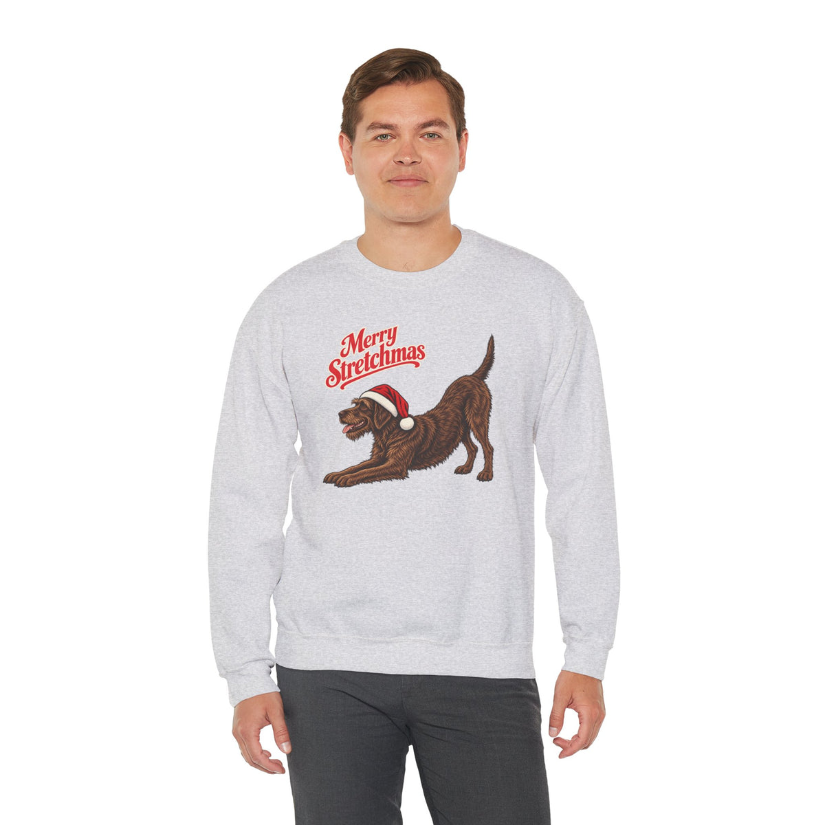 Pudelpointer Christmas Sweatshirt | Merry Stretchmas