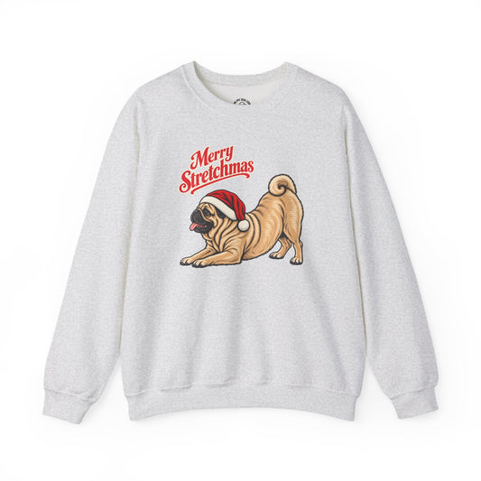 Pug Christmas Sweatshirt | Merry Stretchmas