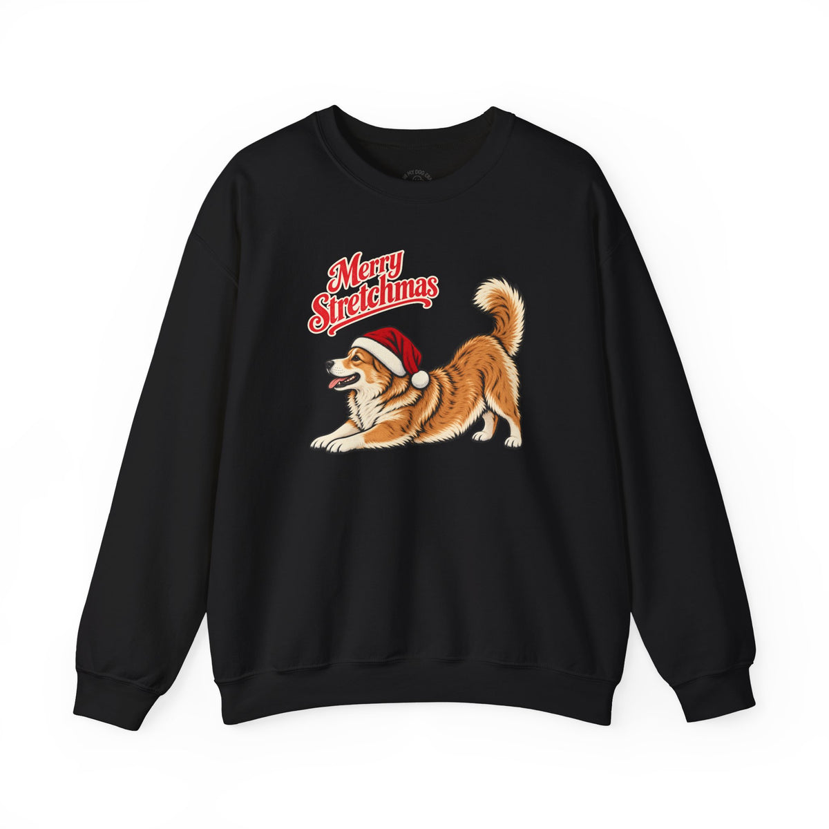 Corgi Christmas Sweatshirt | Merry Stretchmas (Natural Tail)