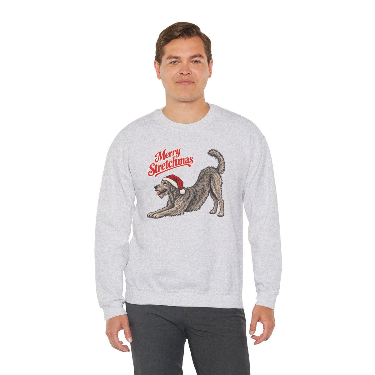 Irish Wolfhound Christmas Sweatshirt | Merry Stretchmas