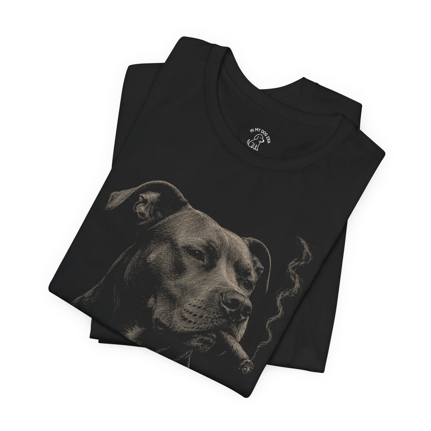 The Gentleman Pit Bull T-Shirt (Natural Ears)