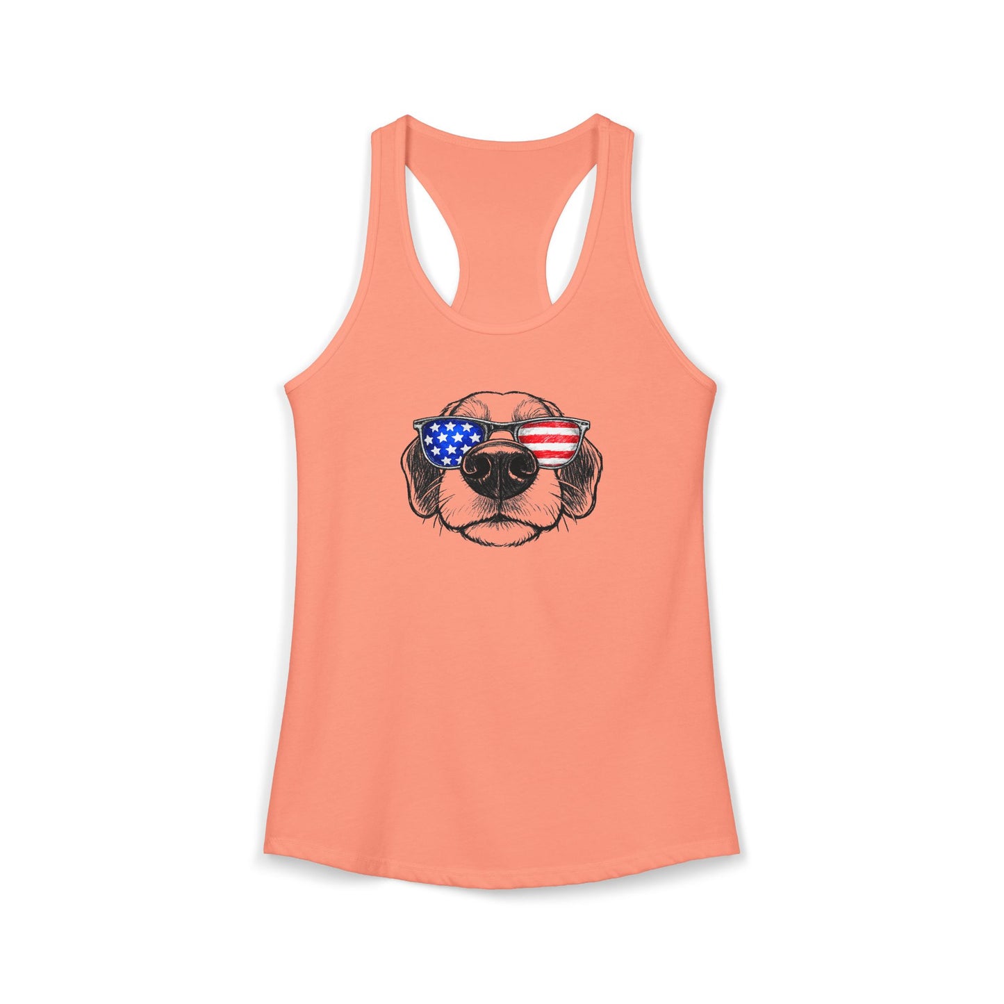 Red, White & BOOP Beagle - Women's Racerback Tanktop