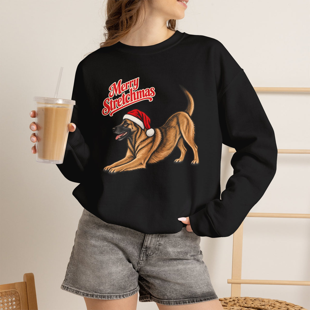 Belgian Malinois Christmas Sweatshirt | Merry Stretchmas