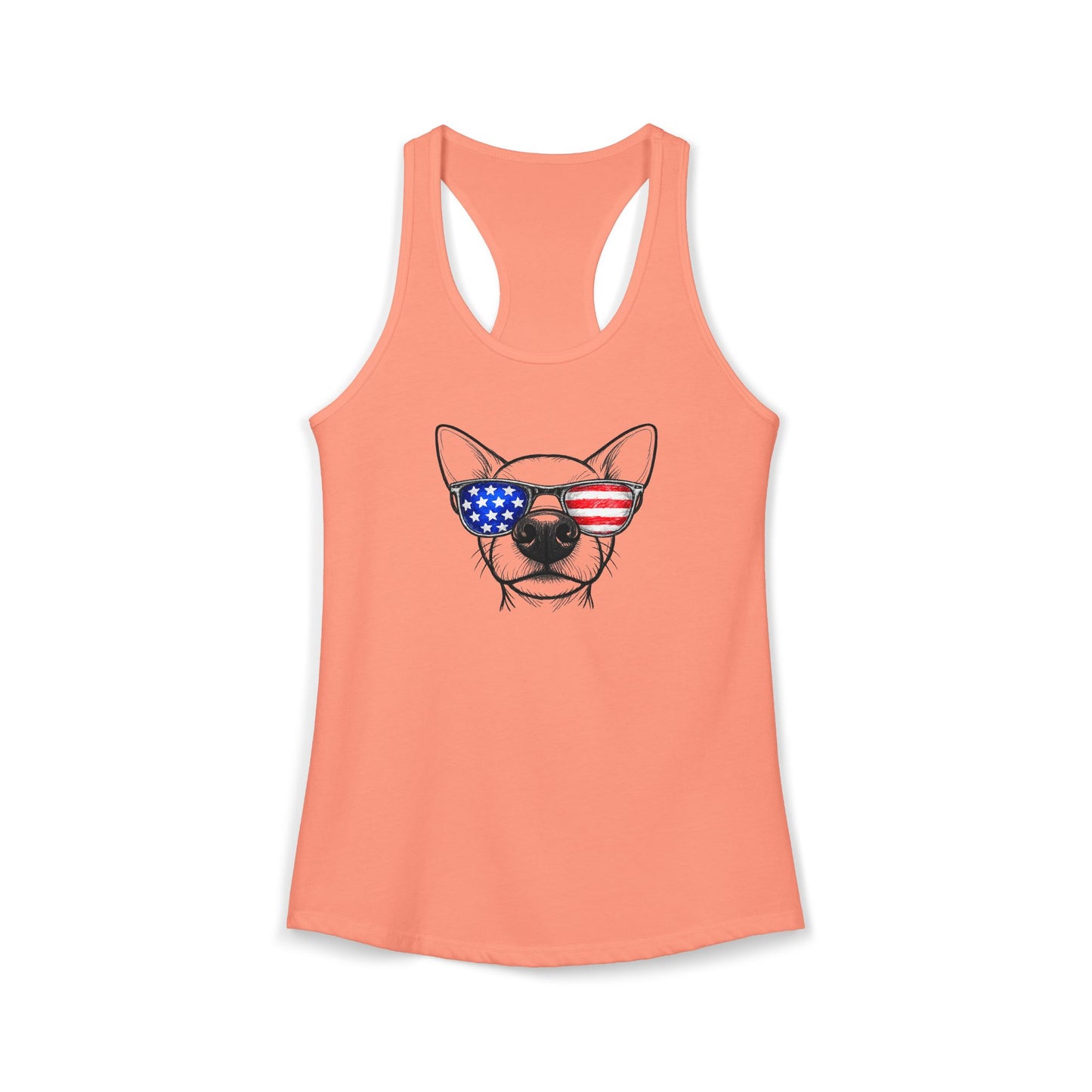 Red, White & BOOP Chihuahua - Women's Racerback Tanktop