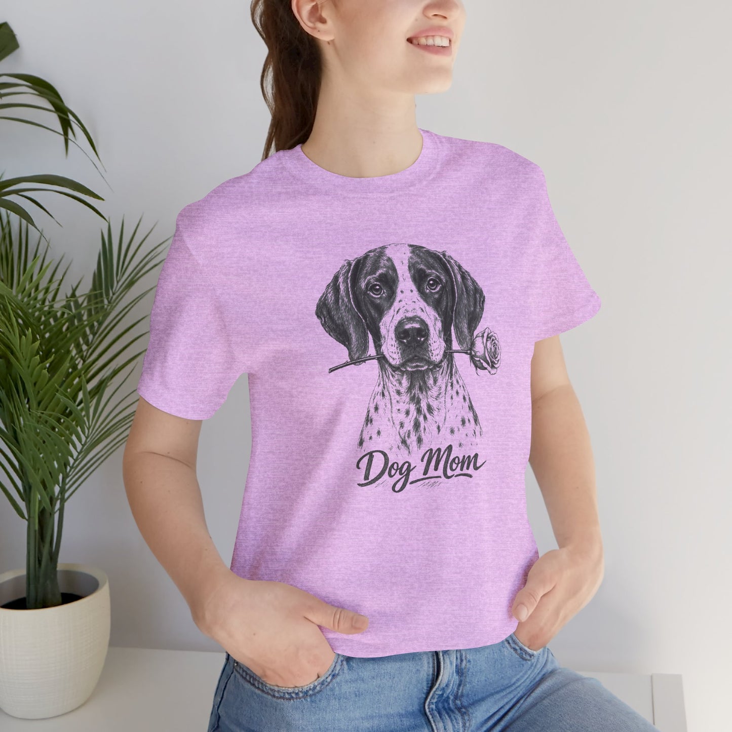 English Pointer Dog Mom T-Shirt (Rose Collection)
