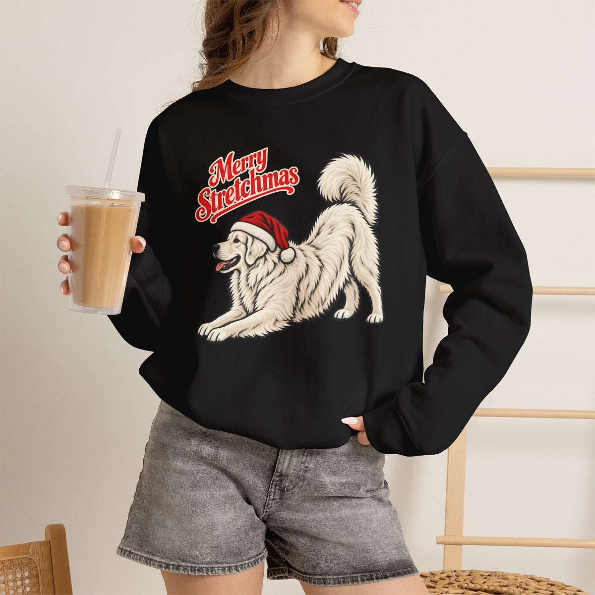 Great Pyrenees Christmas Sweatshirt | Merry Stretchmas