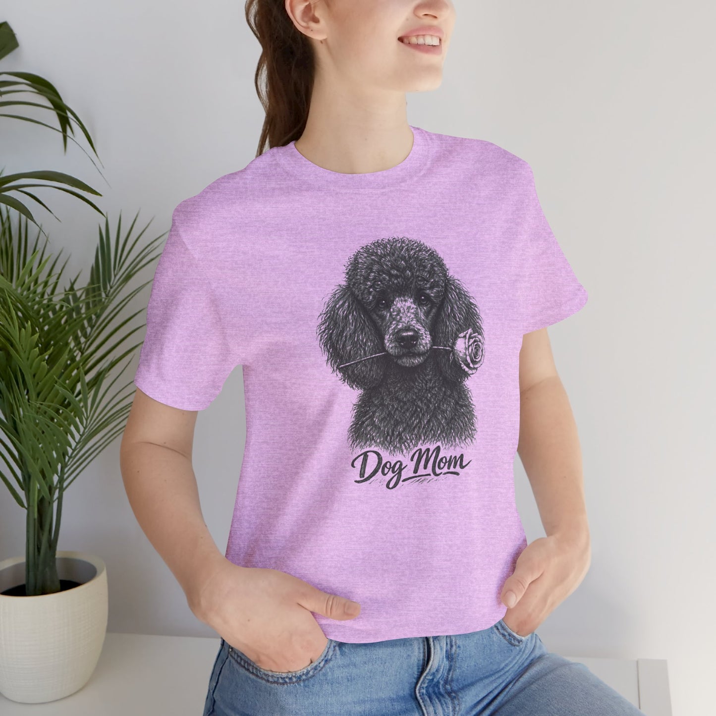 Poodle Dog Mom T-Shirt (Rose Collection)