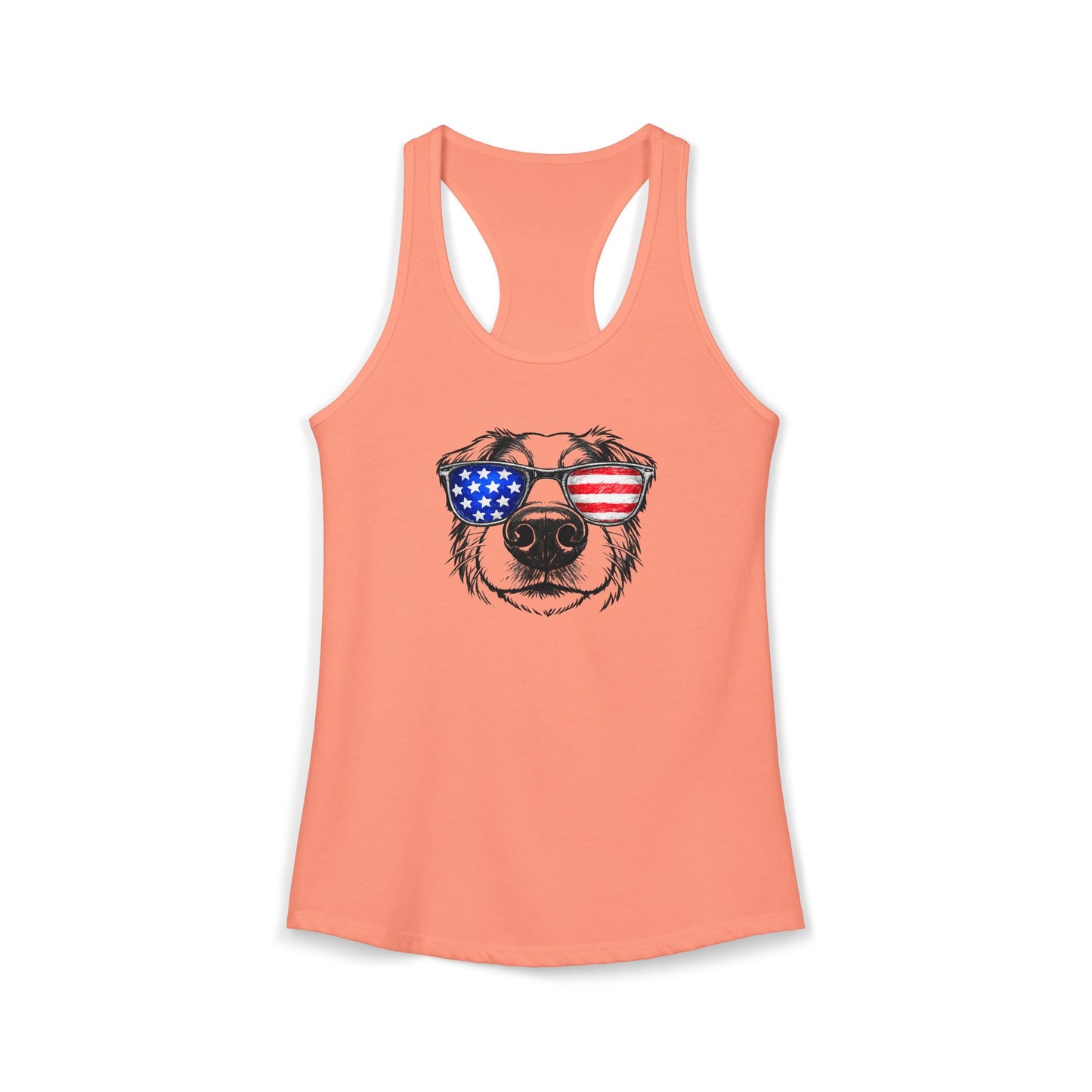 Red, White & BOOP Australian Shepherd - Women's Racerback Tanktop