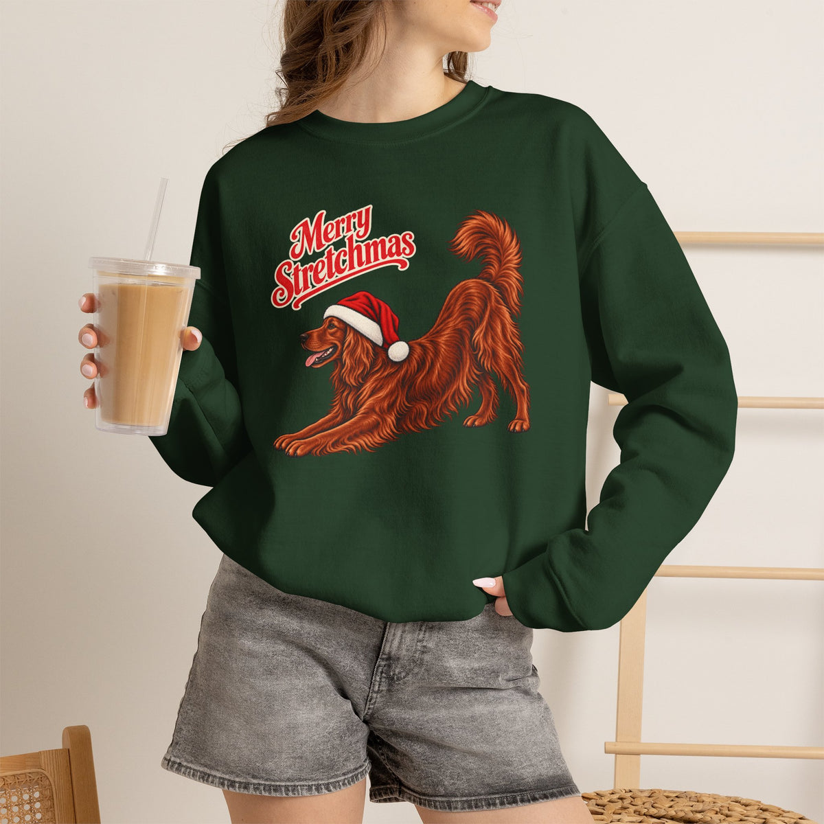 Irish Setter Christmas Sweatshirt | Merry Stretchmas