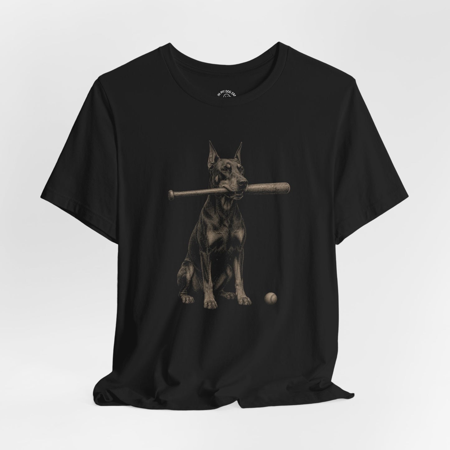 Bat Dog Doberman T-Shirt (Cropped Ears)