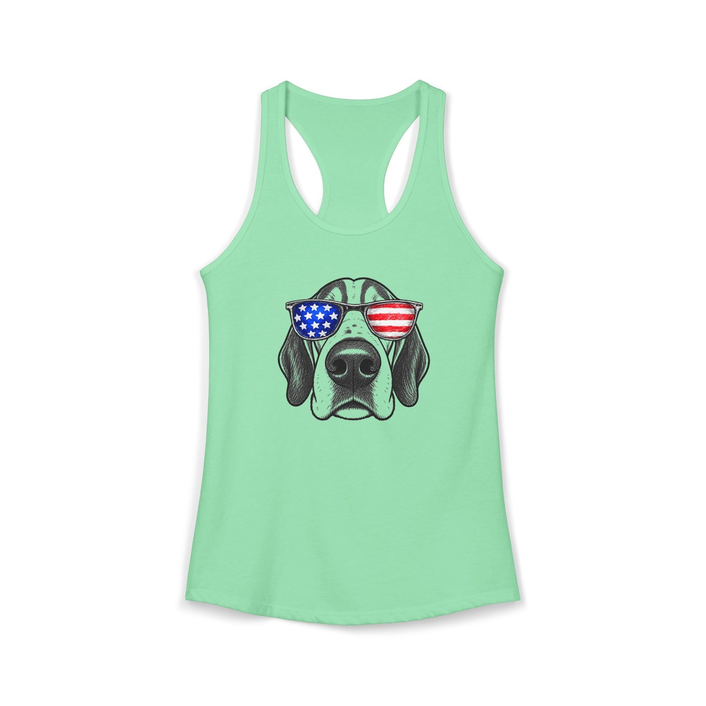 Red, White & BOOP American Foxhound - Women's Racerback Tanktop