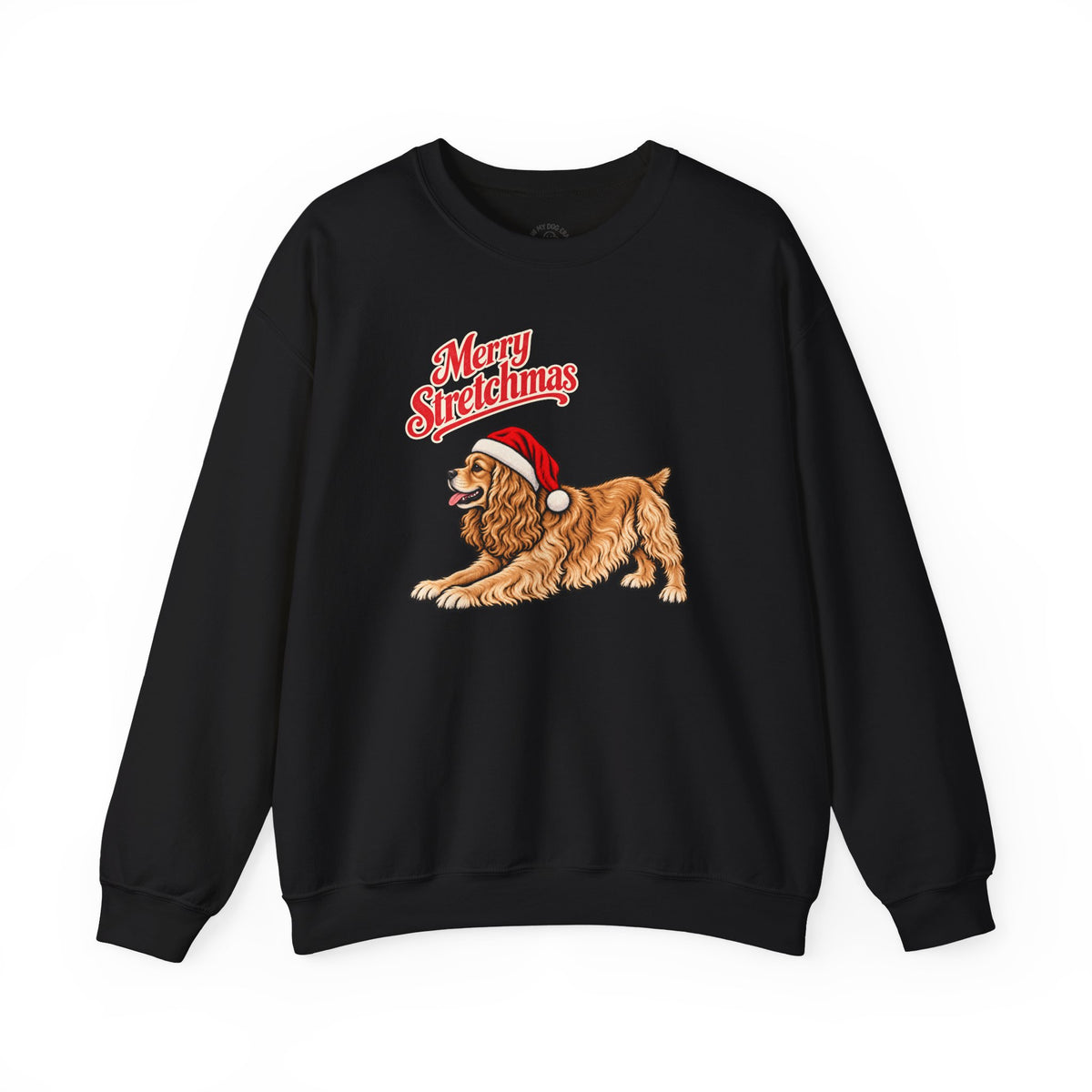 American Cocker Spaniel Christmas Sweatshirt | Merry Stretchmas (Docked Tail)