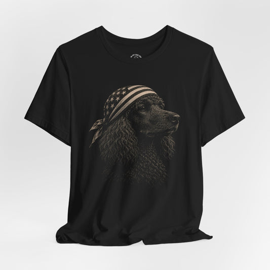 All-American Black Poodle T-Shirt