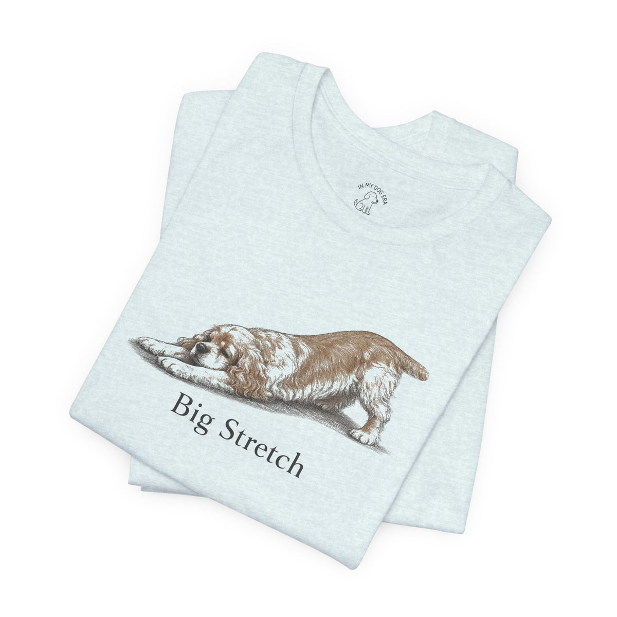 Big Stretch American Cocker Spaniel T-Shirt (Docked Tail)