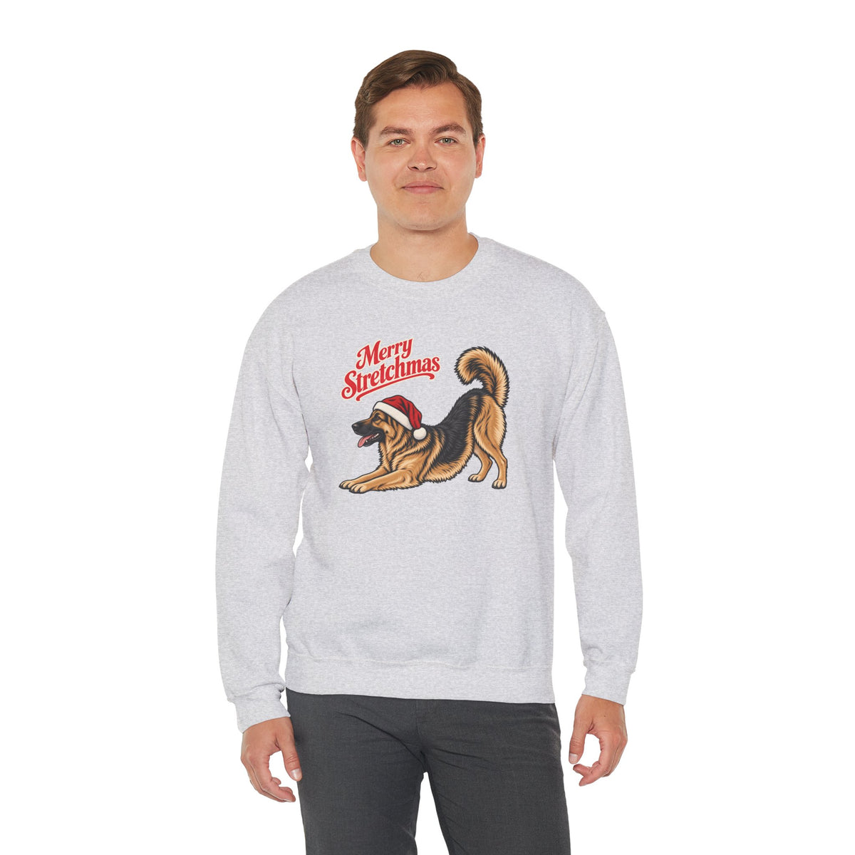 German Shepherd Christmas Sweatshirt | Merry Stretchmas
