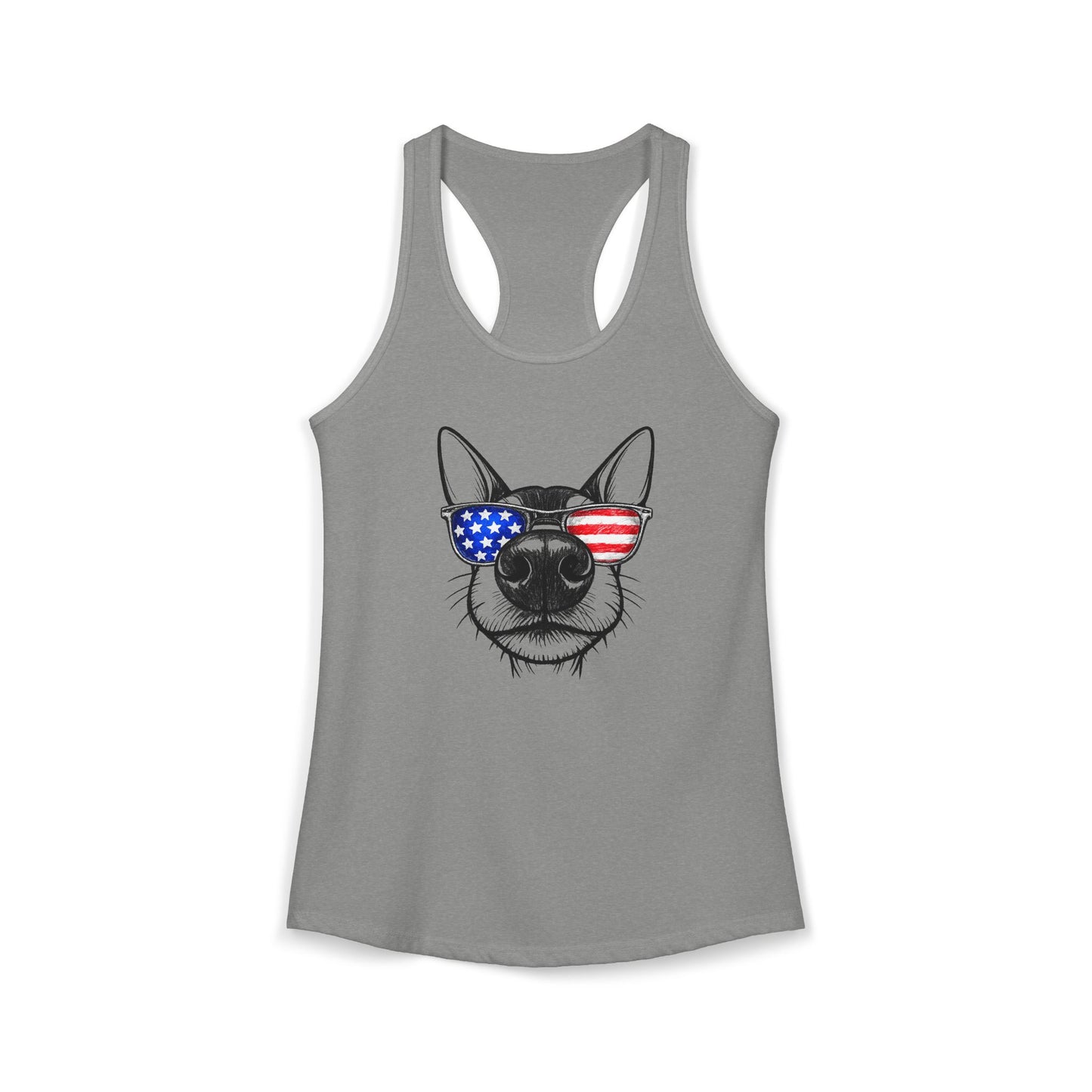 Red, White & BOOP Miniature Pinscher - Women's Racerback Tanktop