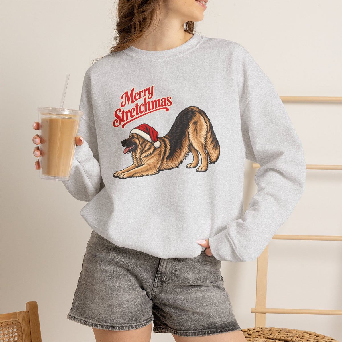 Shiloh Shepherd Christmas Sweatshirt | Merry Stretchmas