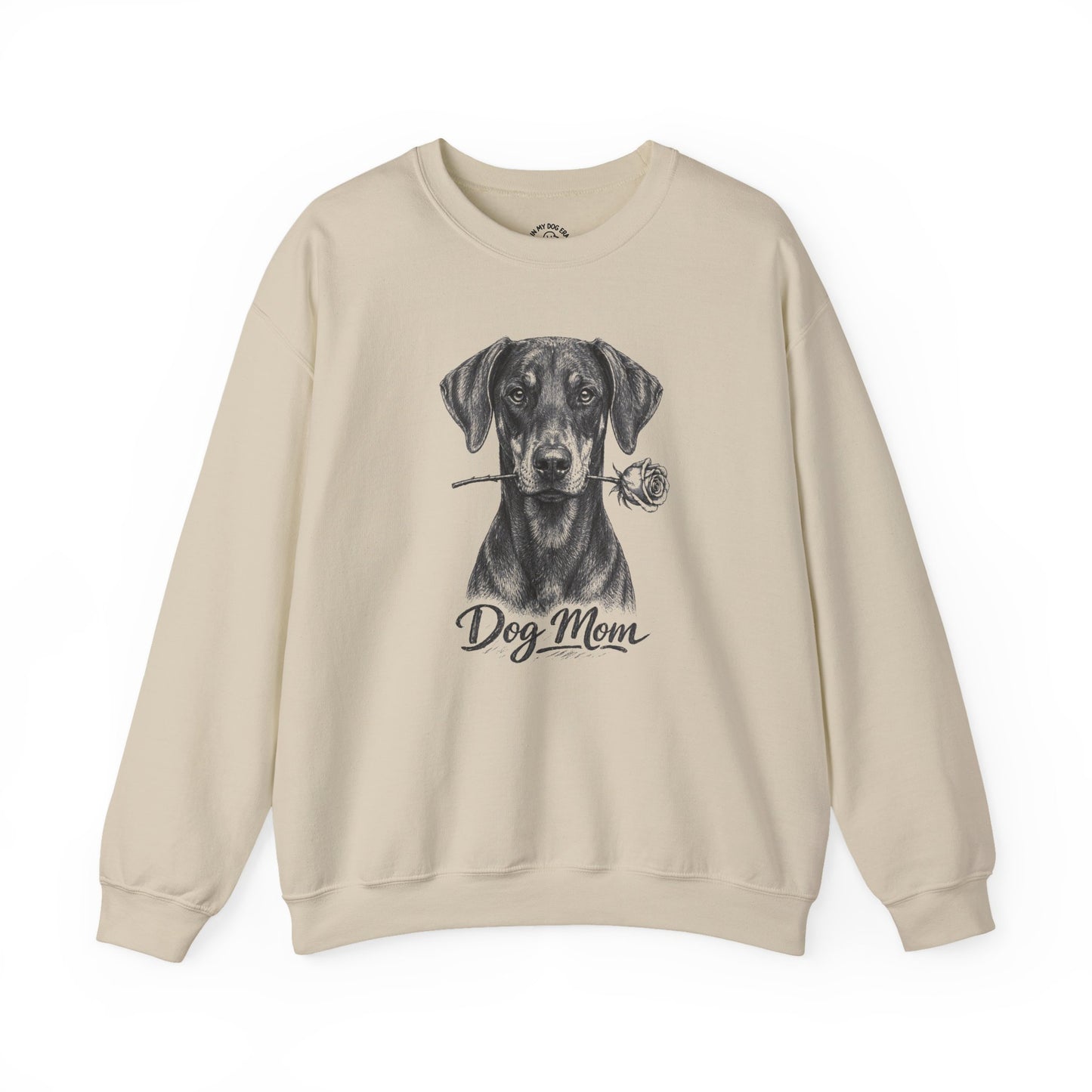 Doberman Dog Mom Sweatshirt (Rose Collection) - Natural Ears