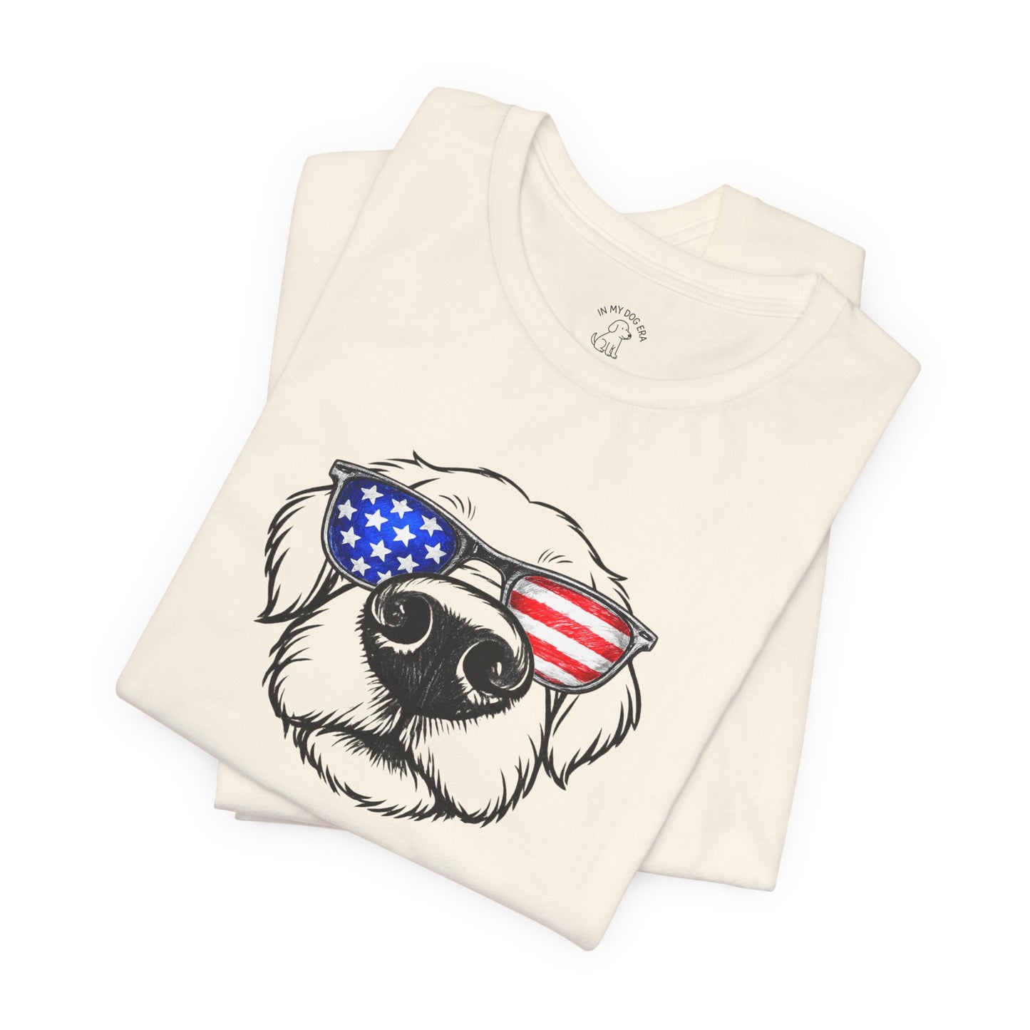 Red, White & BOOP Golden Retriever T-Shirt