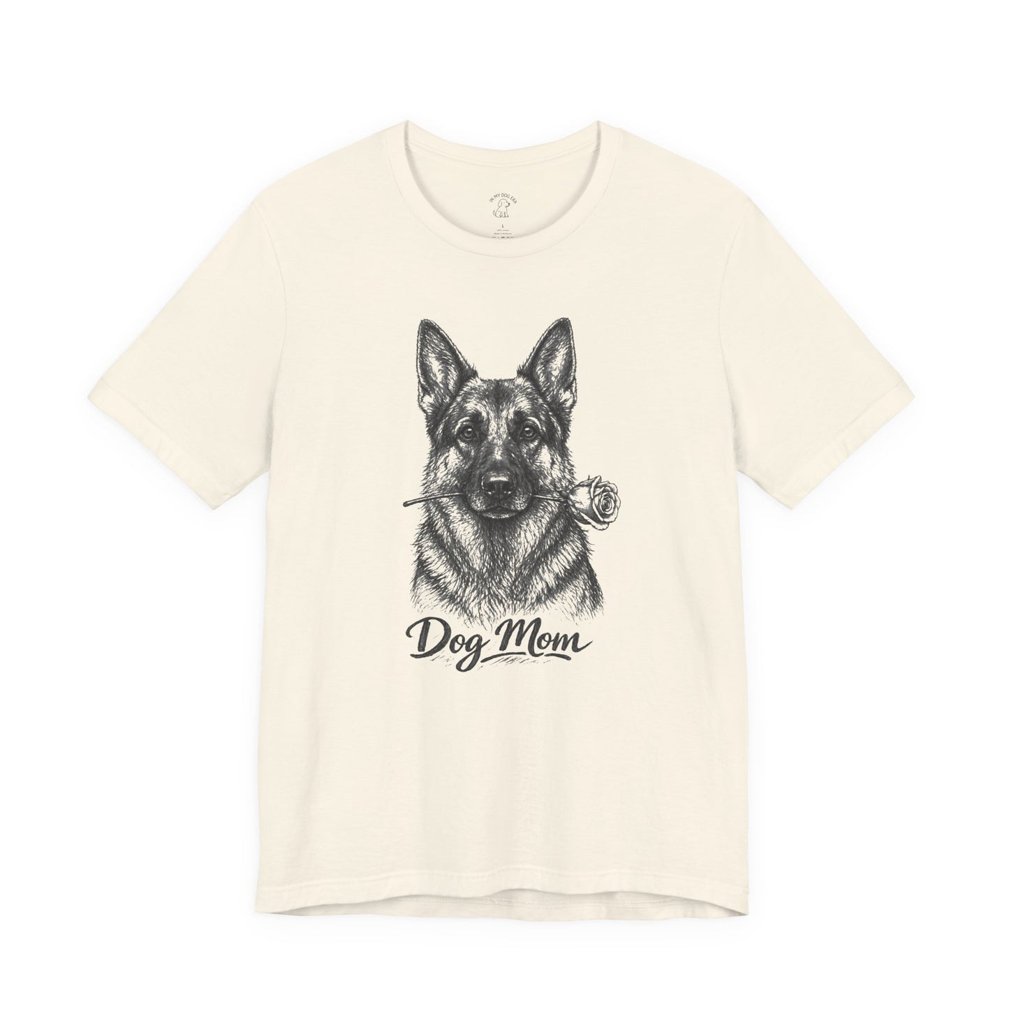 German Shepherd Dog Mom T-Shirt (Rose Collection)
