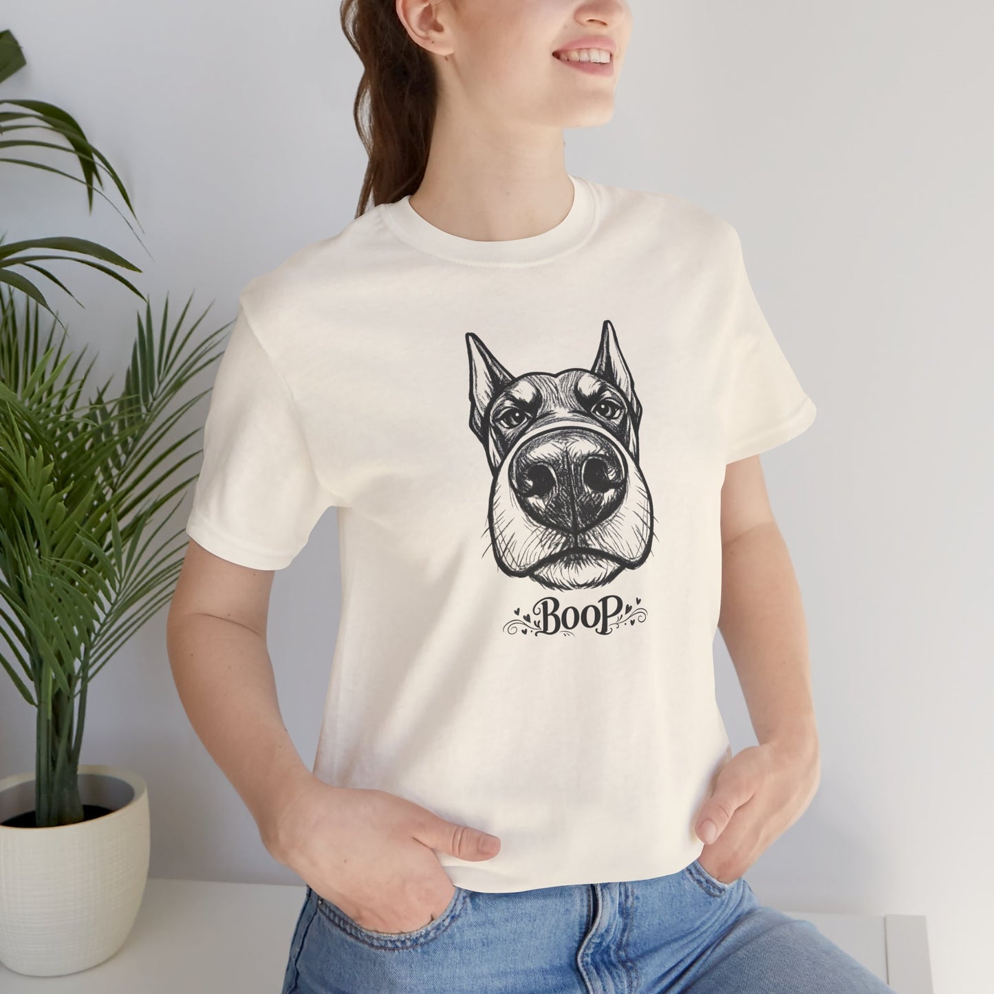 BOOP Doberman - Unisex T-Shirt (Cropped Ears)