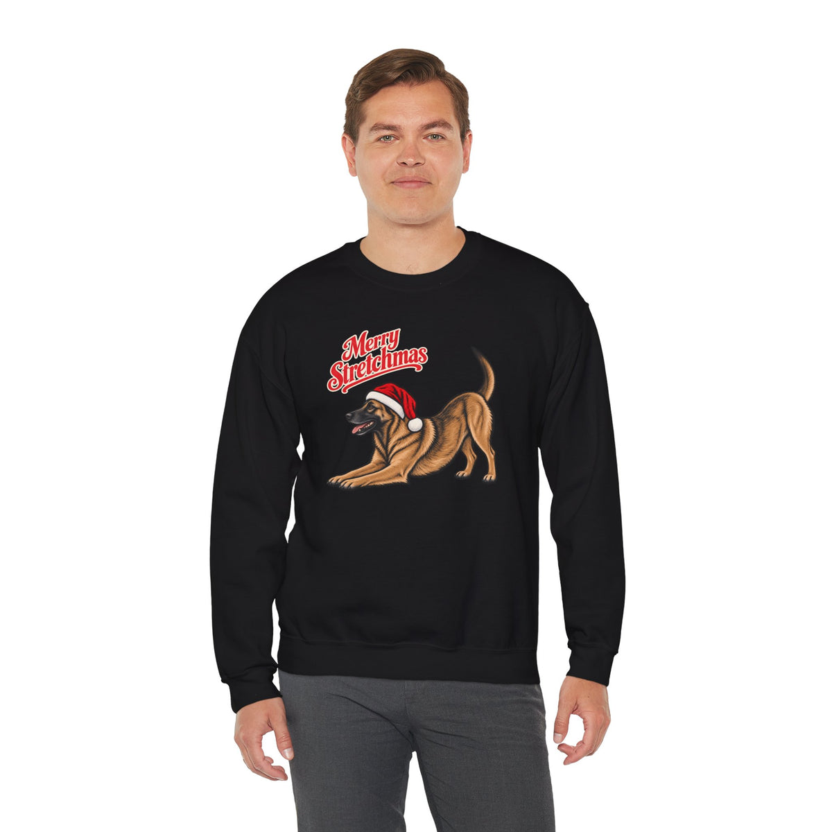 Belgian Malinois Christmas Sweatshirt | Merry Stretchmas