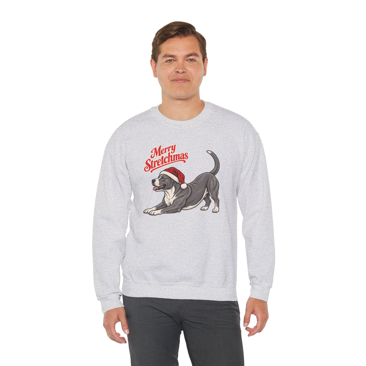 American Staffordshire Terrier Christmas Sweatshirt | Merry Stretchmas