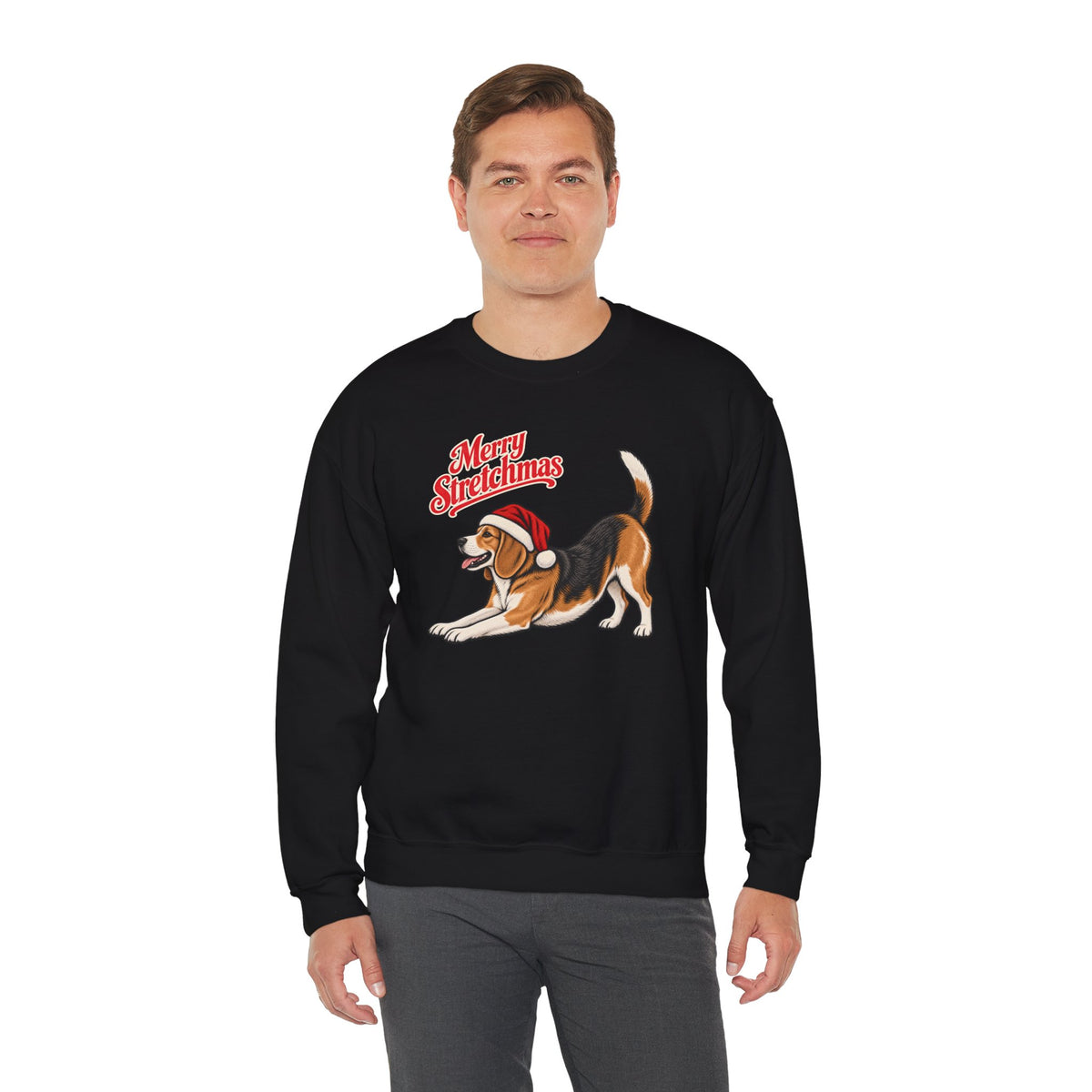 Beagle Christmas Sweatshirt | Merry Stretchmas