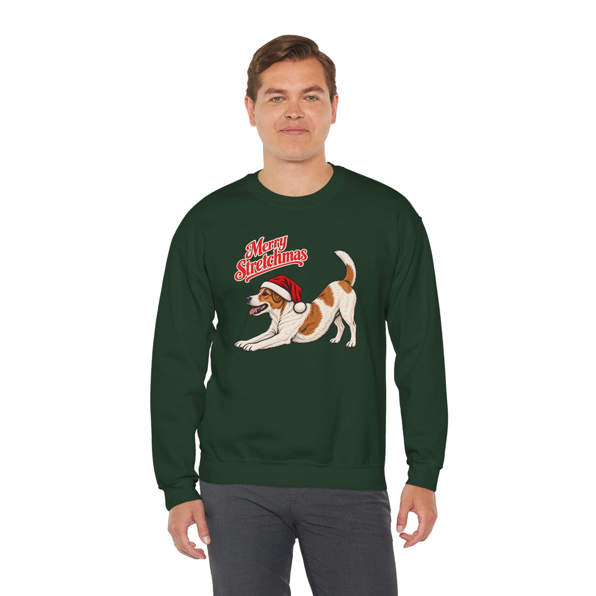 Jack Russell Terrier Christmas Sweatshirt | Merry Stretchmas