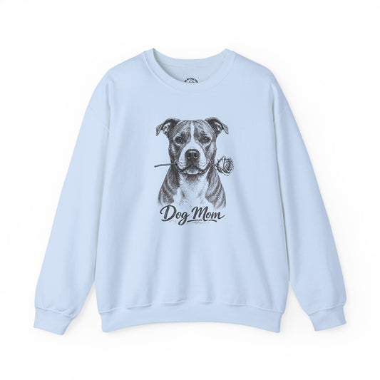 American Staffordshire Terrier Dog Mom Sweatshirt (Rose Collection)