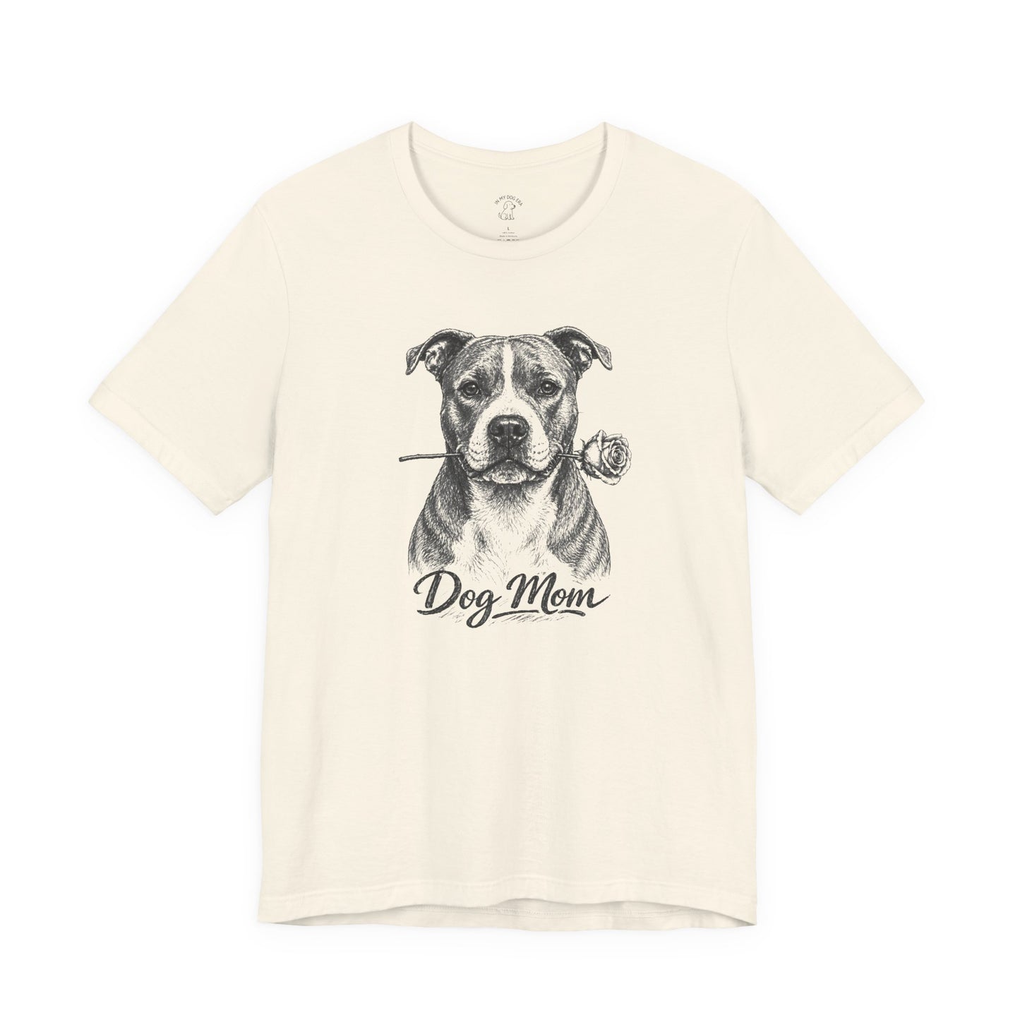 American Staffordshire Terrier Dog Mom T-Shirt (Rose Collection)