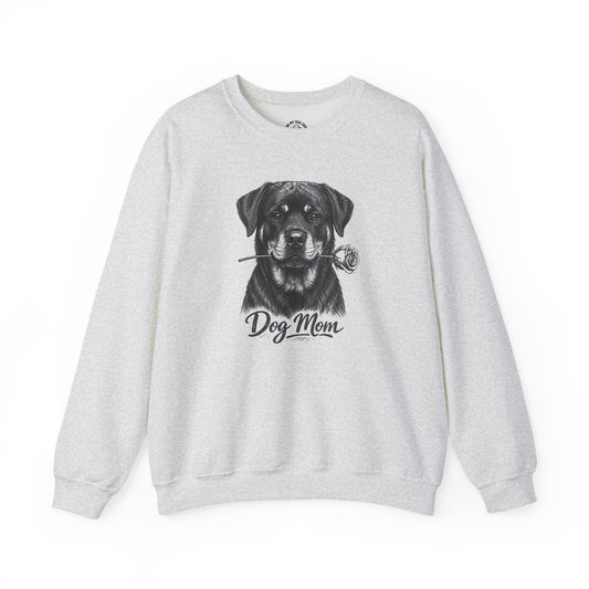 Rottweiler Dog Mom Sweatshirt (Rose Collection)