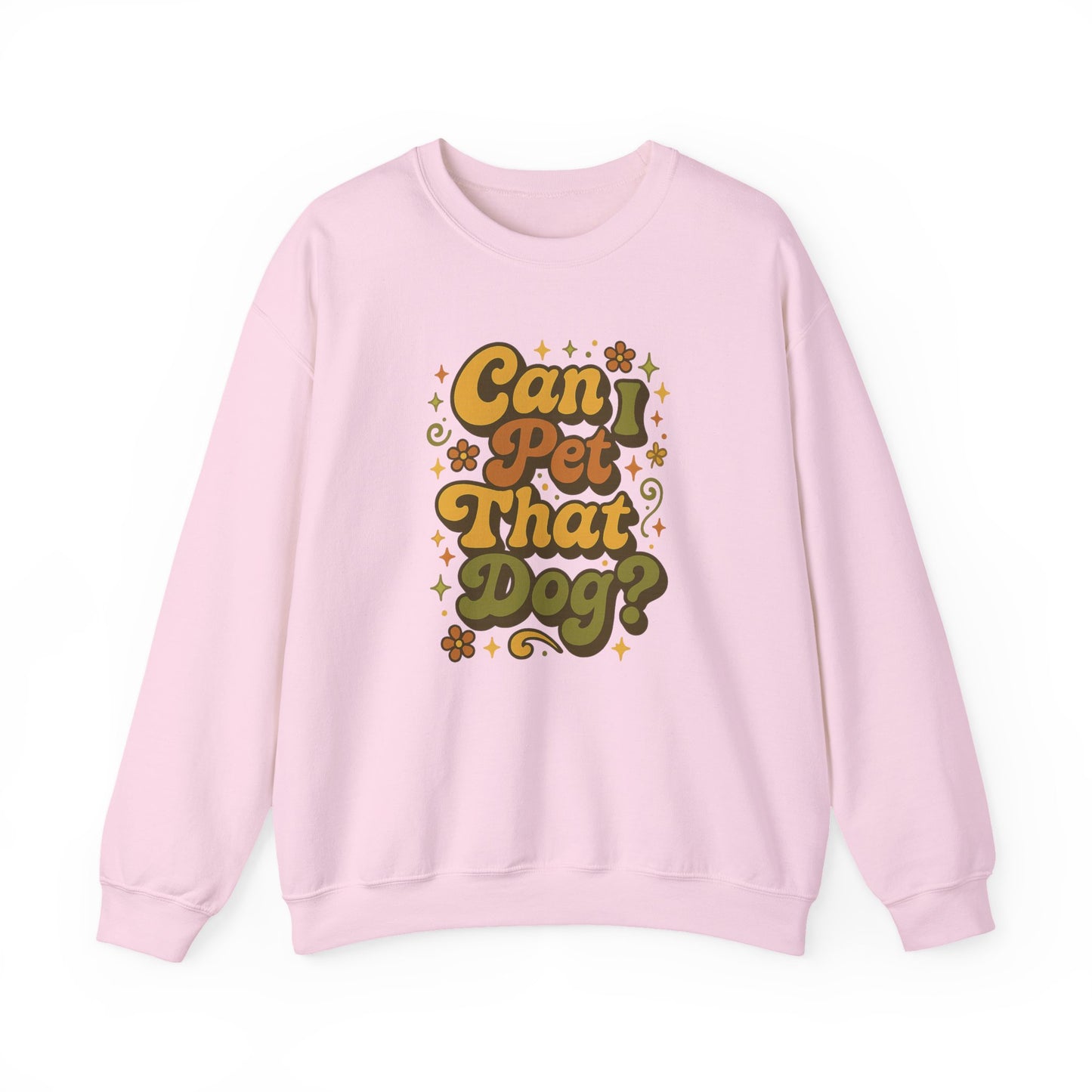 Vintage 70s “Can I Pet That Dog?” Sweatshirt — Retro Dog Lover Sweatshirt