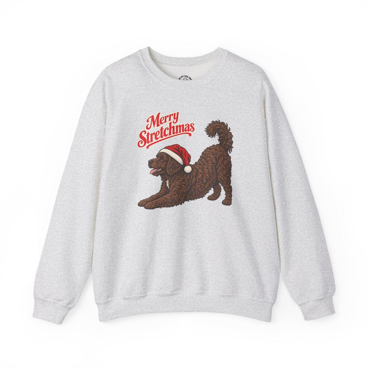 Portuguese Water Dog (Brown) Christmas Sweatshirt | Merry Stretchmas