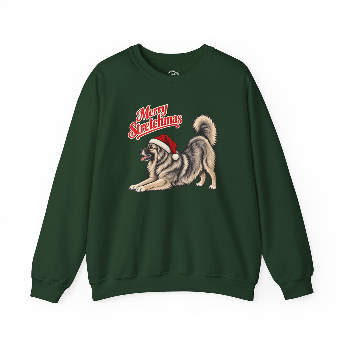 Keeshond Christmas Sweatshirt | Merry Stretchmas
