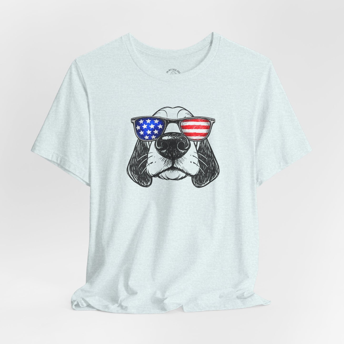 Red, White & BOOP Basset Hound T-Shirt