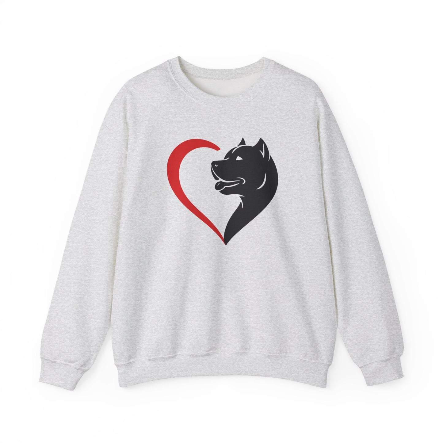 Pit Bull Heart Sweatshirt | Cropped Ears