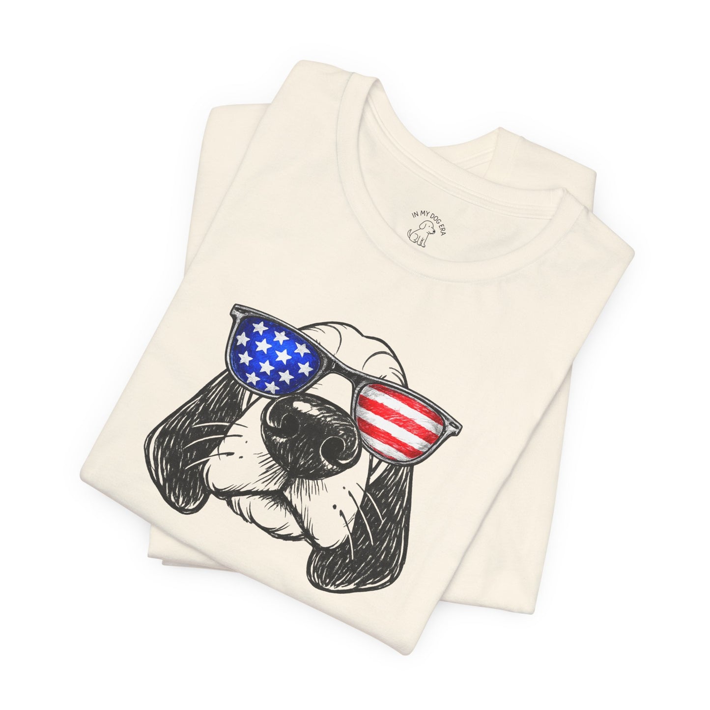 Red, White & BOOP Basset Hound T-Shirt