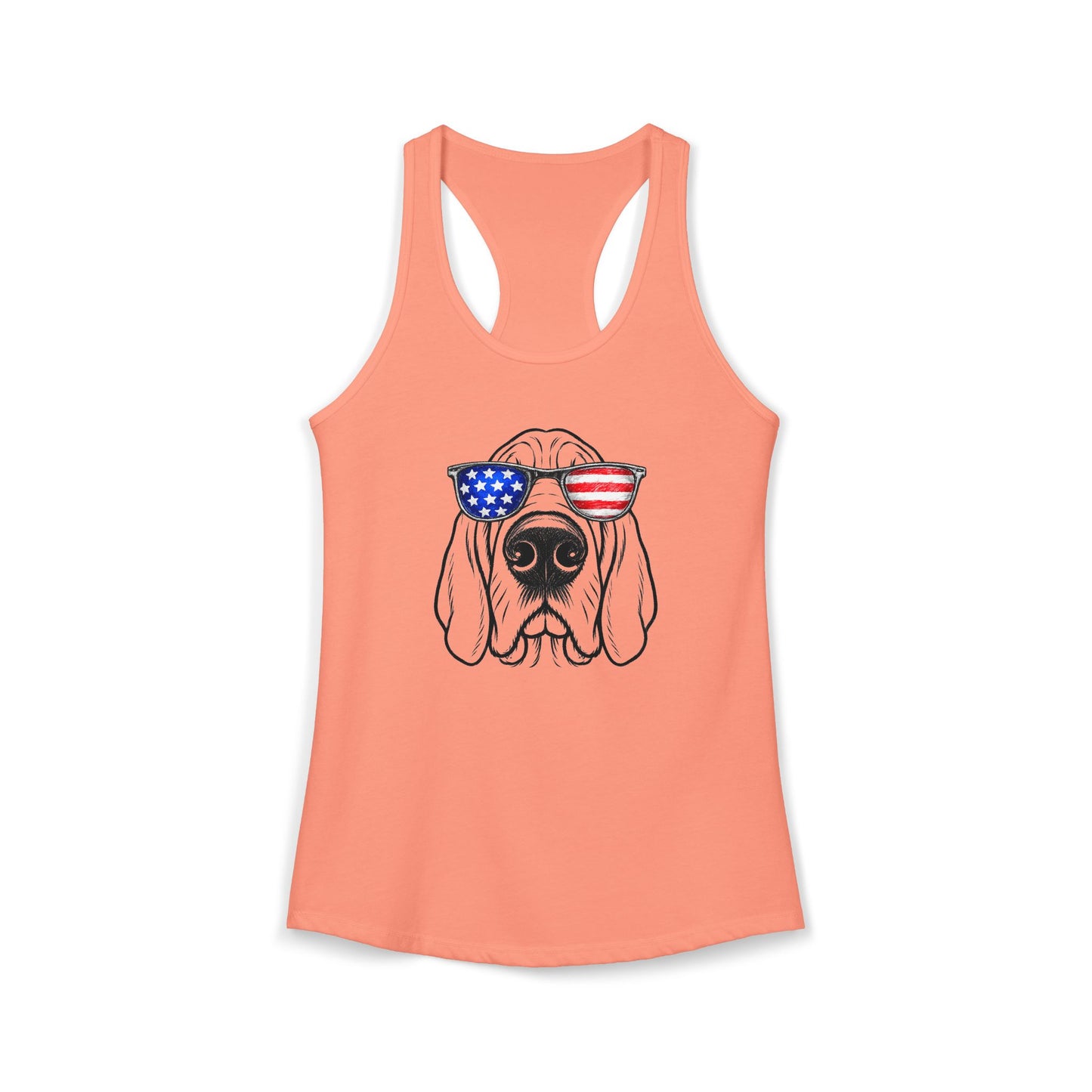 Red, White & BOOP Bloodhound - Women's Racerback Tanktop