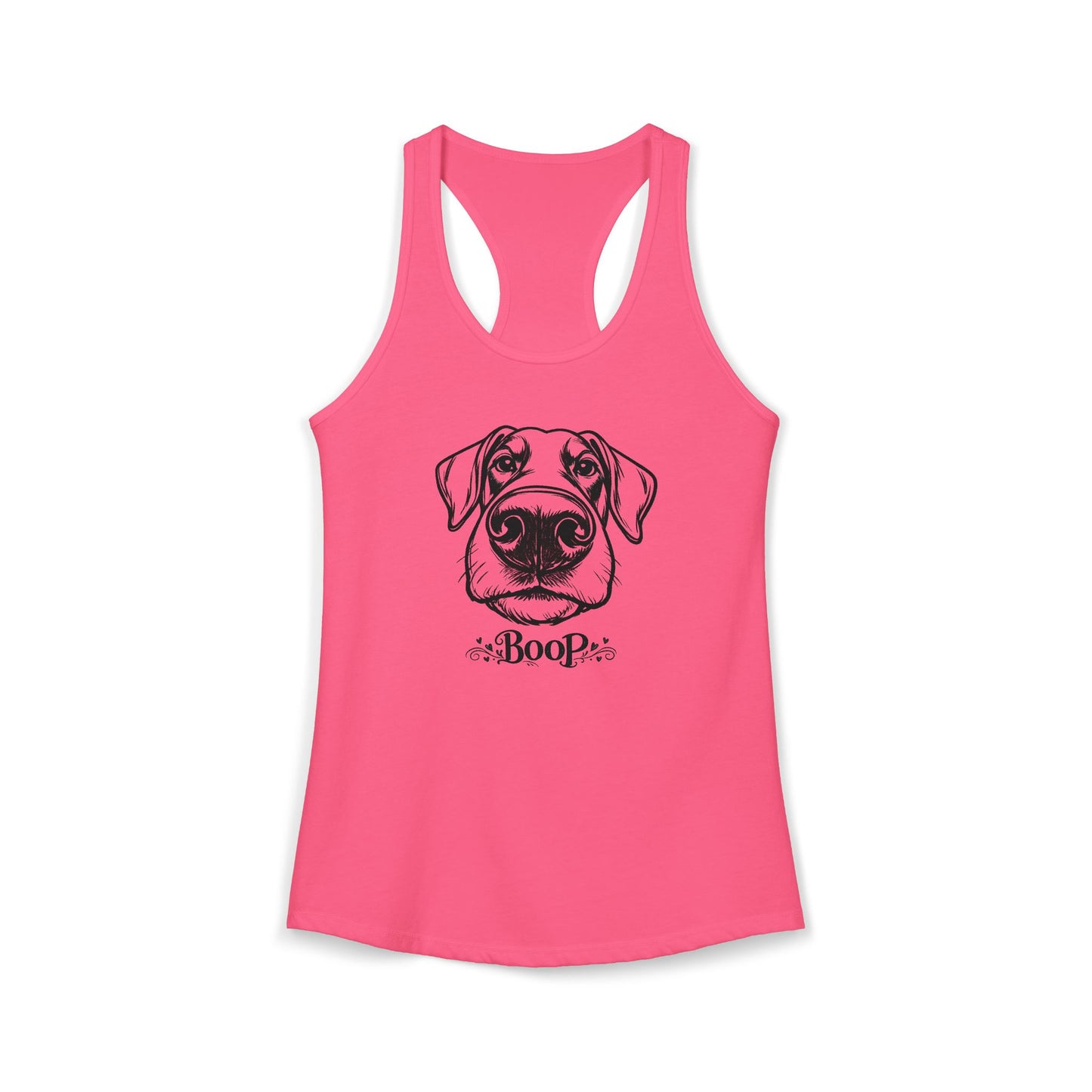BOOP Doberman - Women's Racerback Tanktop (Natural Ears)