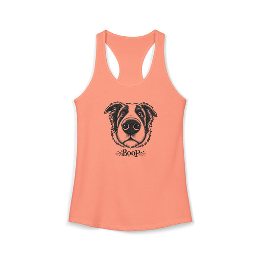 BOOP Border Collie - Women's Racerback Tanktop
