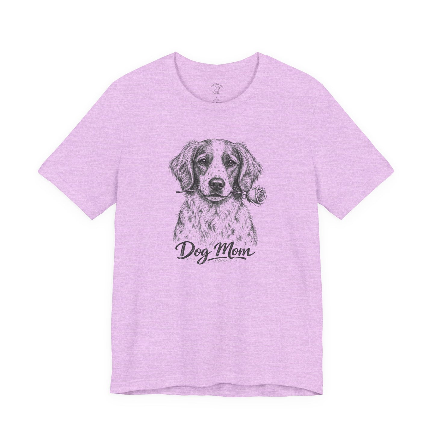 Brittany Dog Mom T-Shirt (Rose Collection)