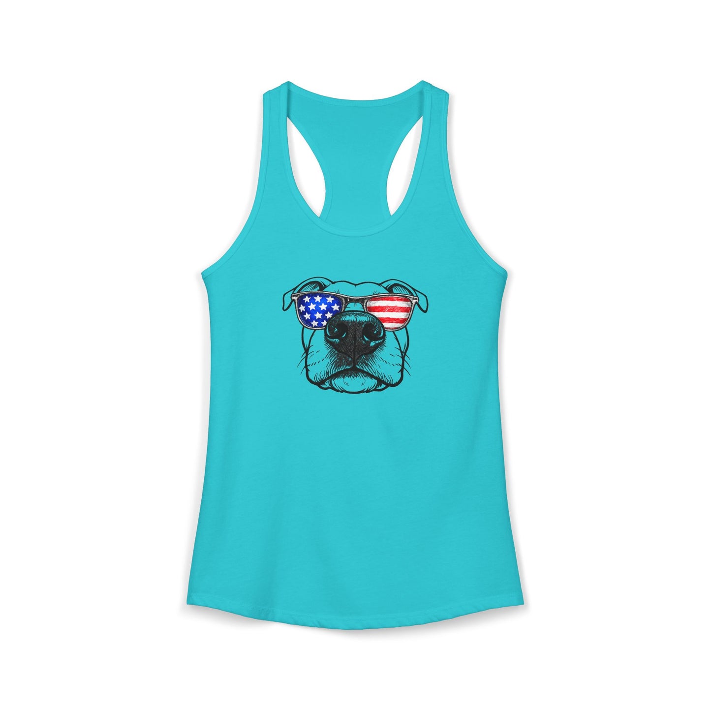 Red, White & BOOP American Staffordshire Terrier - Women's Racerback Tanktop