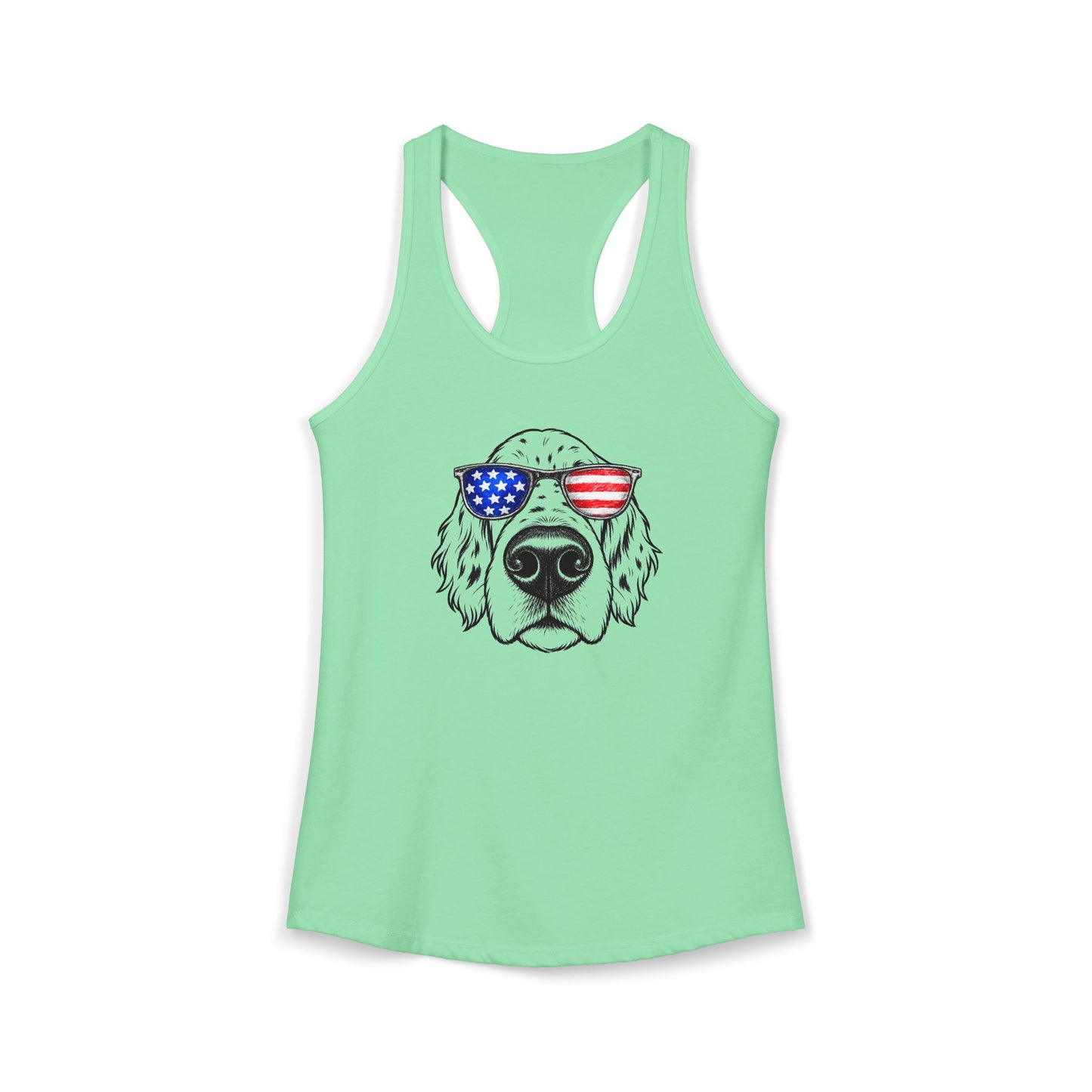 Red, White & BOOP English Setter - Women's Racerback Tanktop