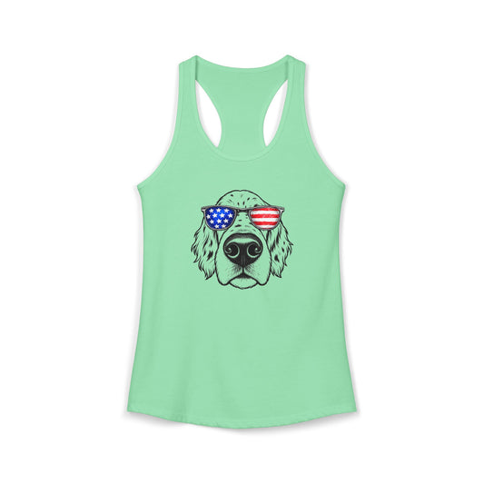 Red, White & BOOP English Setter - Women's Racerback Tanktop