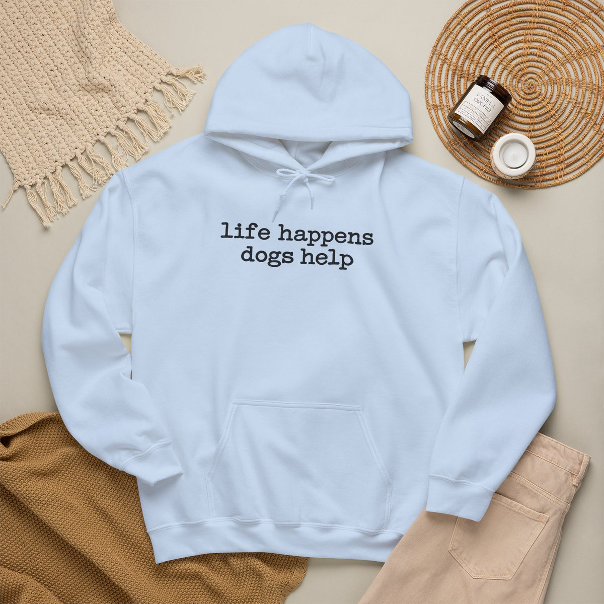Life Happens Dogs Help Hoodie