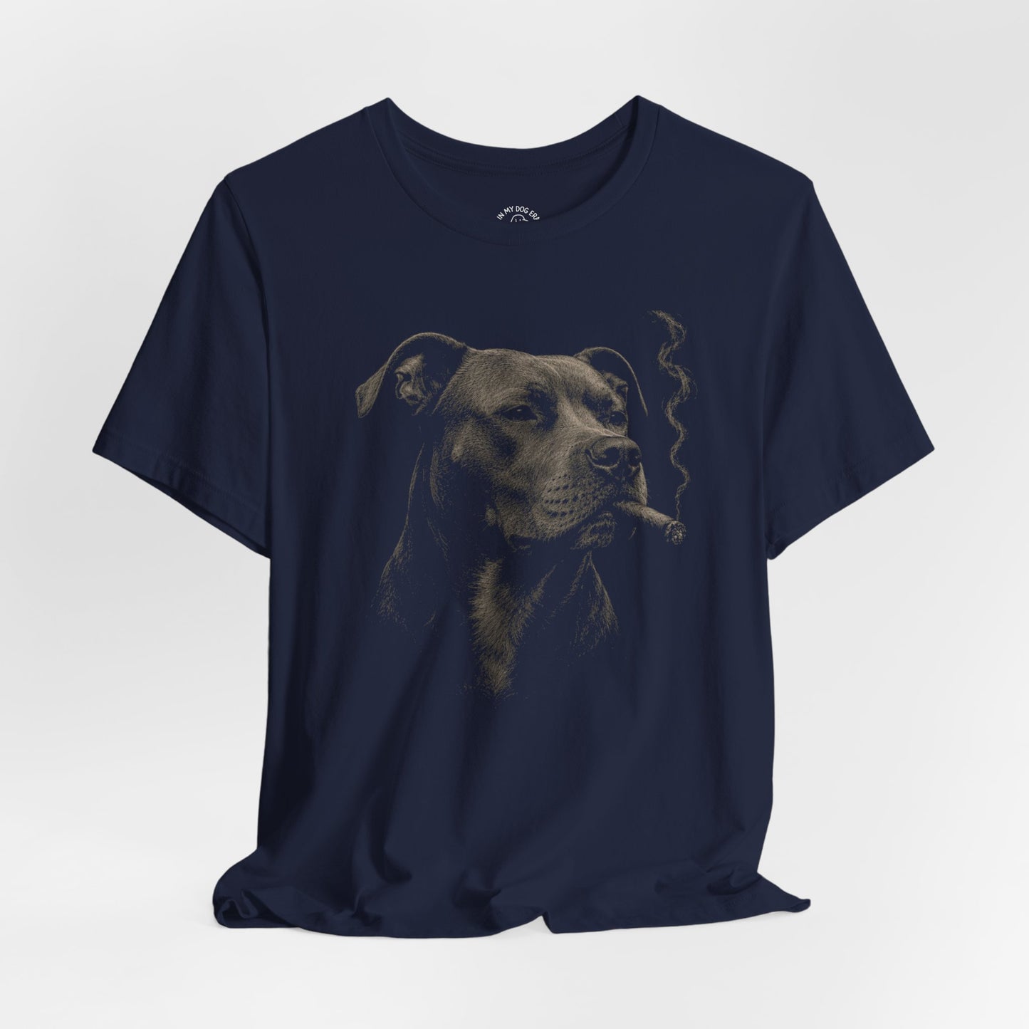 The Gentleman Pit Bull T-Shirt (Natural Ears)