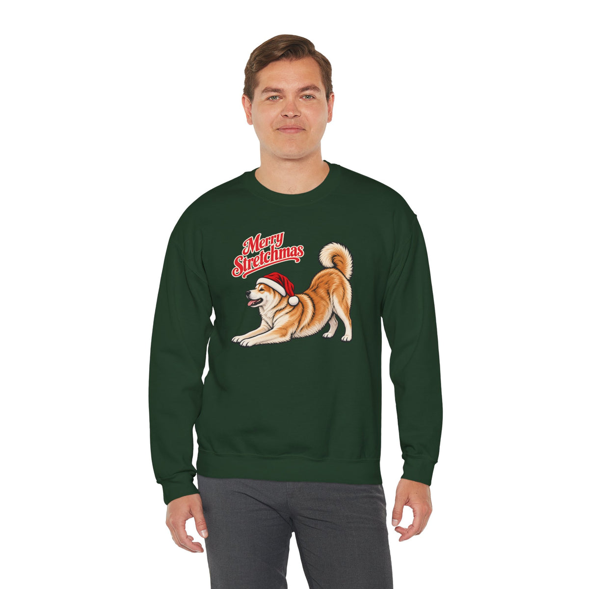 Akita Christmas Sweatshirt | Merry Stretchmas